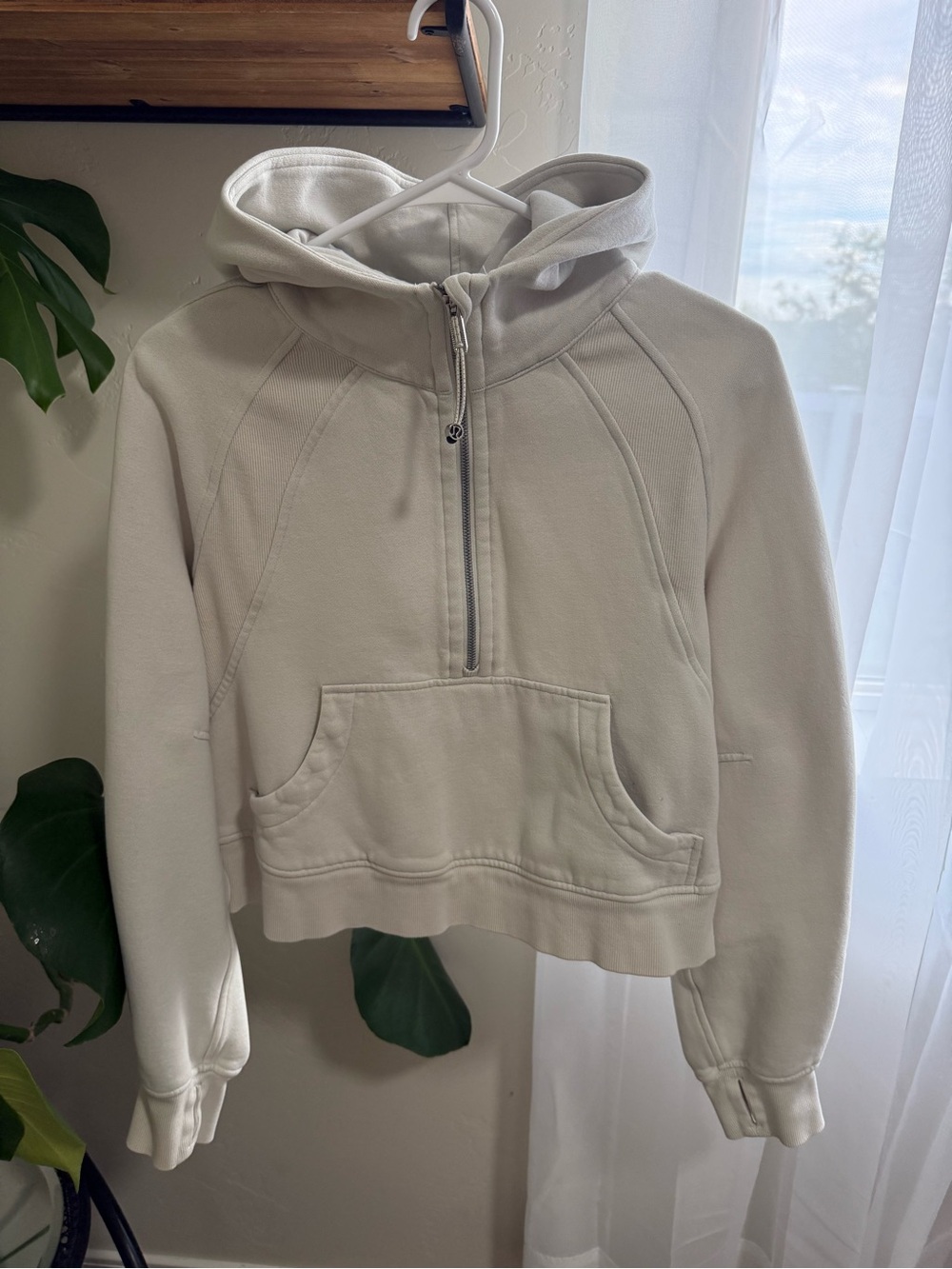lululemon athletica Cream Half-Zip oversized Scuba